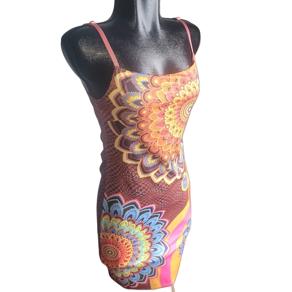 Colorful Mandala Print Dress Sz.XL - Picture 3 of 7